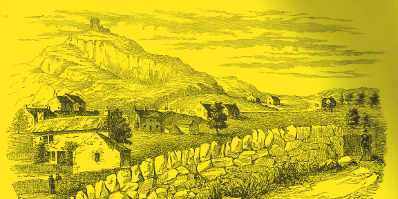 Old Mow Cop colorised yellow